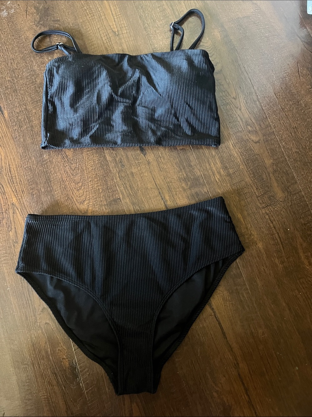 Cotton On Body High Waist Full Coverage Ribbed Bikini